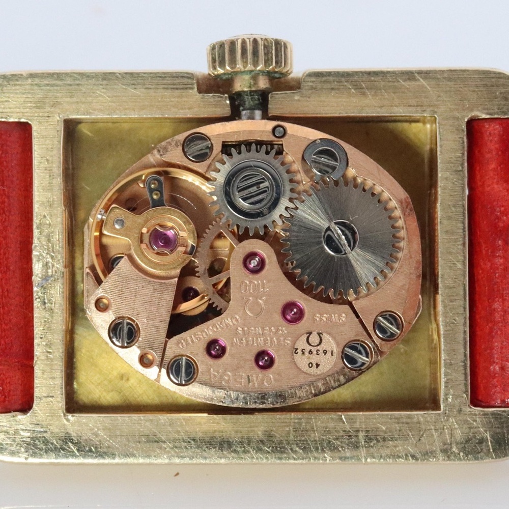 RARE 14K Tiffany & Co. x Omega Tank Vintage 1970’s Watch Omega 1100 17j Movement - Picture 8 of 10